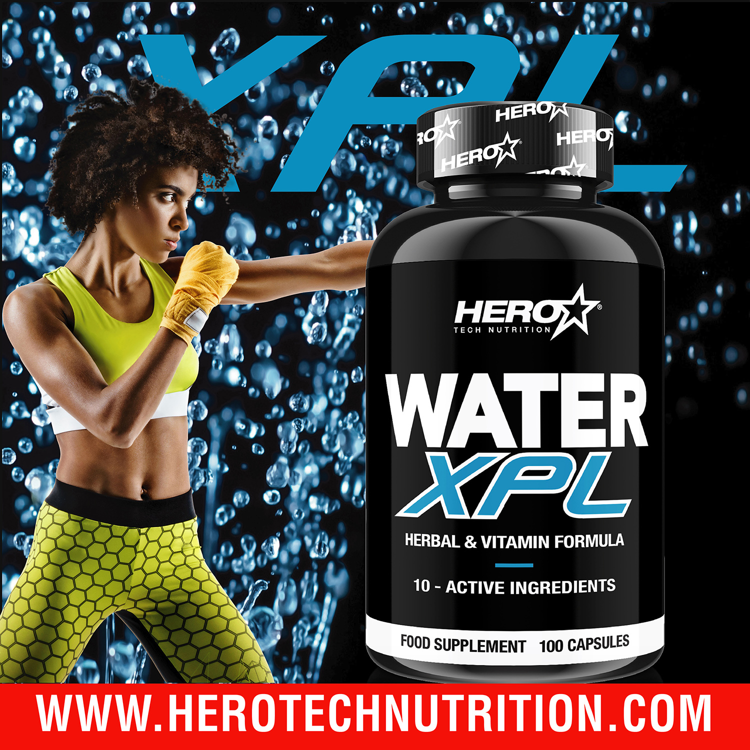 WATER XPL HERO TECH NUTRITION draining body fluid - herotechnutrition
